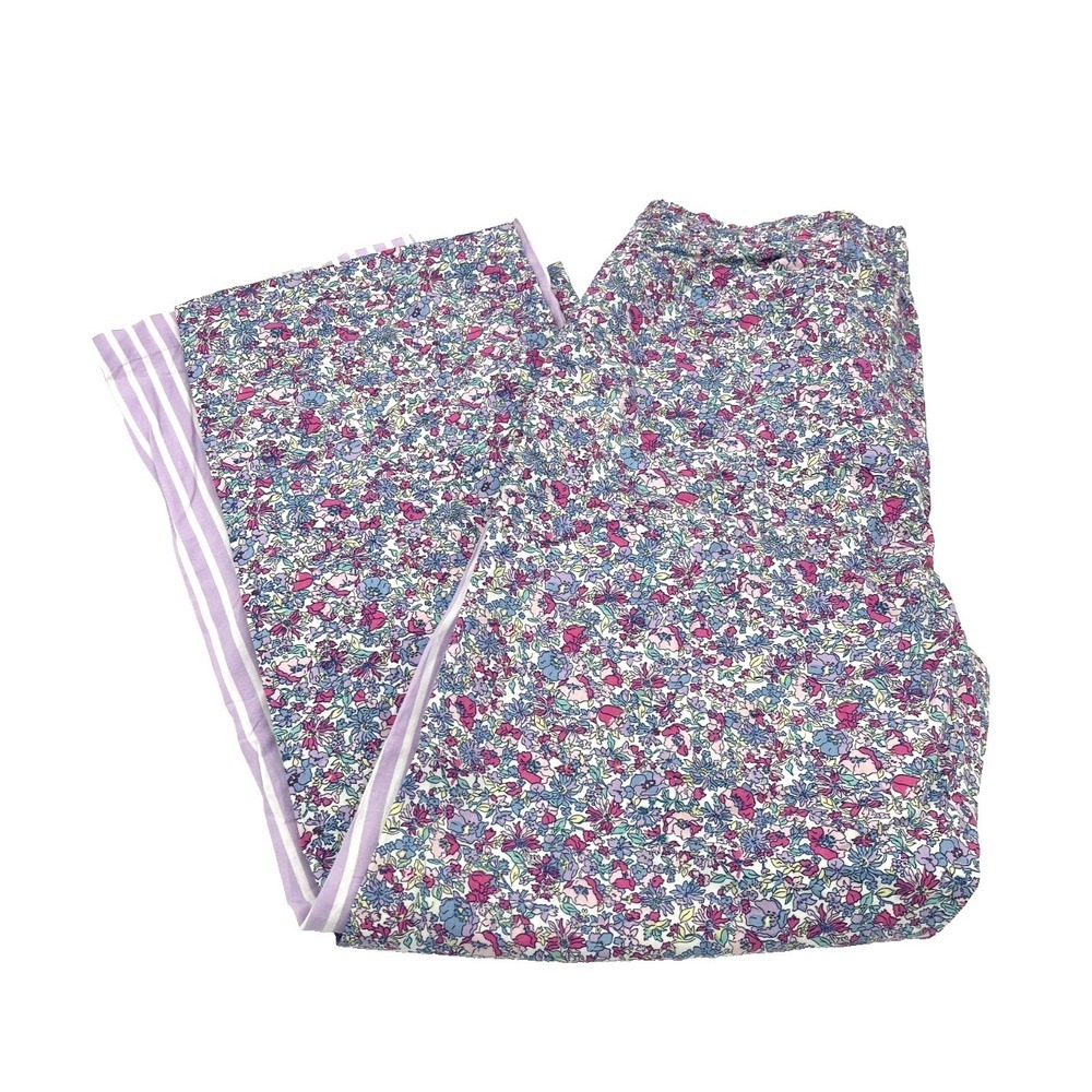 GAP Women's 2-Pack Pajama Pants Size XL Soft Cotton Sleepwear Purple Floral New - Picture 2 of 2